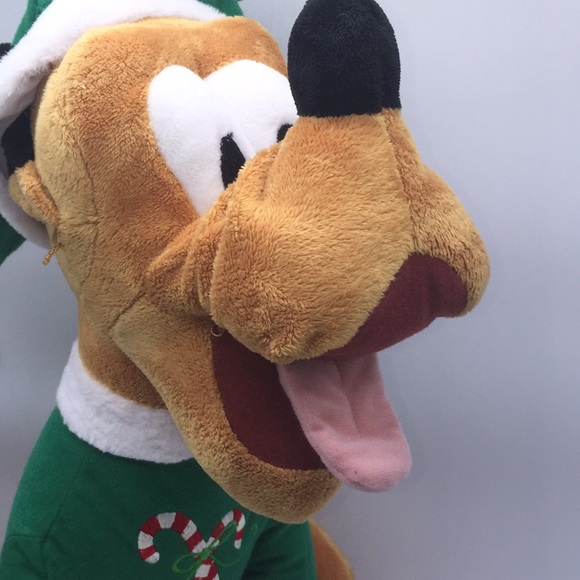 Walt Disney Christmas Holiday Pluto Plush Stuffed Animal Candy Canes Toy 16” - Picture 8 of 9